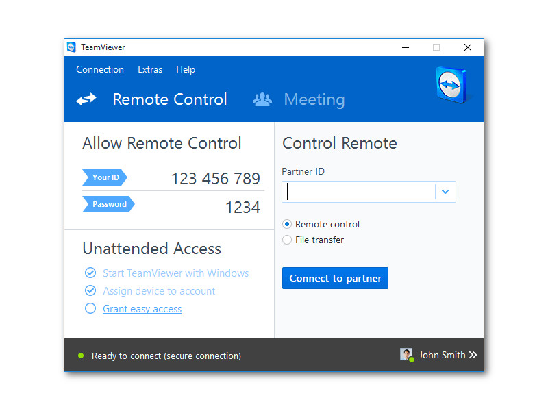 how to set up teamviewer